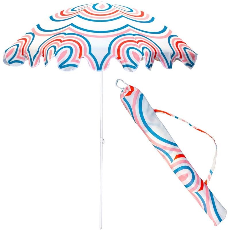 lupin-wear-ca-beach-and-garden-umbrella-160-cm-blue-and-pink-strip-1843169 BEACH AND GARDEN UMBRELLA 160 CM BLUE AND PINK STRIP - Image 1