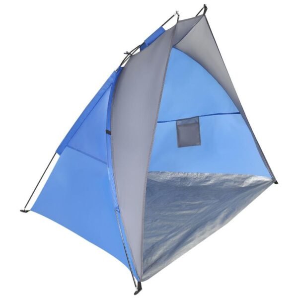 BEACH SHELTER SUN 200x120x120cm GREY-BLUE ENERO CAMP