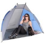 BEACH SHELTER SUN 200x120x120cm GREY-BLUE ENERO CAMP - Image 5