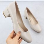Beige Sergio Leone PB291 block heel pumps - Image 2
