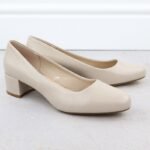 Beige Sergio Leone PB291 block heel pumps - Image 3