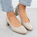 Beige Sergio Leone PB291 block heel pumps - Image 6