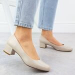 Beige Sergio Leone PB291 block heel pumps - Image 7