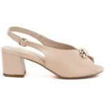Beige Sergio Leone SK469 womens high-heeled sandals - Image 2