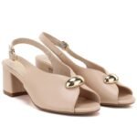 Beige Sergio Leone SK469 womens high-heeled sandals - Image 3