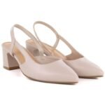 Beige Sergio Leone SK472 block heel pumps - Image 3