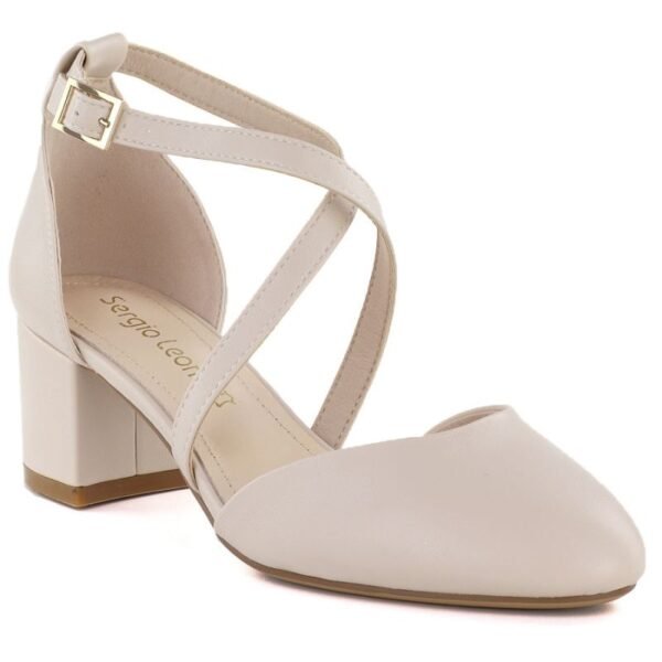 Beige Sergio Leone SK824 womens sandals with straps