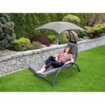 BERGAMO DECHAIR WITH UMBRELLA 200x125x180CM GRAY - Image 6
