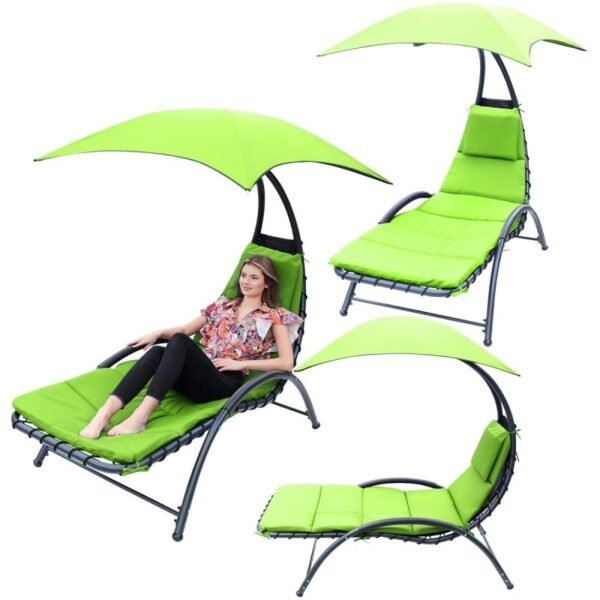 BERGAMO DECHAIR WITH UMBRELLA 200x125x180CM LIME