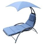 BERGAMO DECHAIR WITH UMBRELLA 200x125x180CM NAVY BLUE - Image 2
