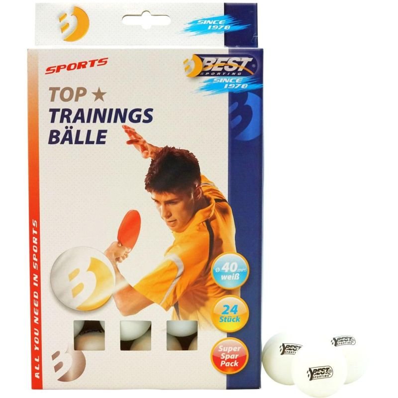 lupin-wear-ca-best-sporting-training-table-tennis-balls-24-pcs-white-1839459 BEST SPORTING TRAINING TABLE TENNIS BALLS 24 PCS WHITE - Image 1