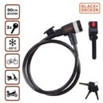 BICYCLE LOCK WITH CABLE LOCK 10x900MM WITH HANDLE BLACK+DECKER - Image 6