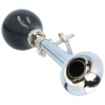 BIKE HORN TRUMPET CHROME 21CM DUNLOP - Image 2