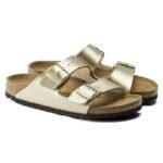 Birkenstock Arizona Birko-Flor Gold womens flip-flops regular wide (1016110)