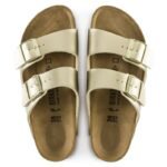 Birkenstock Arizona Birko-Flor Gold womens flip-flops regular wide (1016110) - Image 4