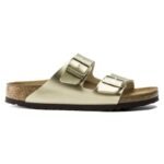 Birkenstock Arizona Birko-Flor Gold womens flip-flops regular wide (1016110) - Image 7