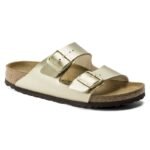 Birkenstock Arizona Birko-Flor Gold womens flip-flops regular wide (1016110) - Image 8