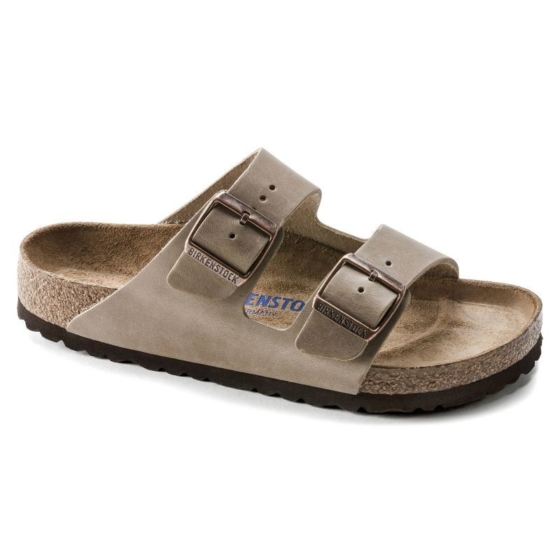 lupin-wear-ca-birkenstock-arizona-soft-footbed-oiled-leather-tobacco-brown-narrow-women-s-men-s-slides-0552813-1158941 Birkenstock Arizona Soft Footbed Oiled Leather Tobacco Brown Narrow Womens/Mens Slides (0552813) - Image 1