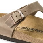 Birkenstock Gizeh Oiled Leather Tobacco Brown Narrow Womens Flip-Flops (0943813) - Image 5