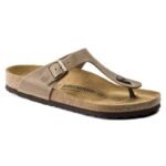Birkenstock Gizeh Oiled Leather Tobacco Brown Narrow Womens Flip-Flops (0943813) - Image 8