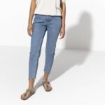 Birkenstock Gizeh Stone Birko-Flor narrow womens flip-flops for narrow feet, gray (0043393) - Image 2