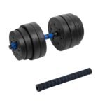 Bituminous adjustable dumbbell with connector 1x20kg Rebel Active - Image 2