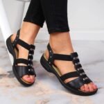 Black leather Roman sandals Rieker W 64580 - Image 3