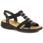 Black leather Roman sandals Rieker W 64580 - Image 8