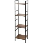 BLACK METAL SHELVING 4 SHELVES 29.5x23.5x106.5CM - Image 2