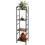 BLACK METAL SHELVING 4 SHELVES 29.5x23.5x106.5CM - Image 3