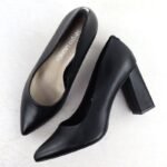 Black pumps with pointed toe, black Sergio Leone PB216 - Image 5