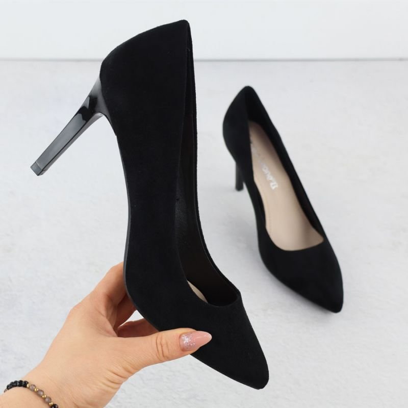 lupin-wear-ca-black-suede-stiletto-pumps-sergio-leone-1339-1582255 Black suede stiletto pumps Sergio Leone 1339 - Image 1