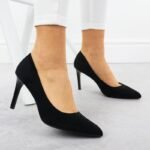 Black suede stiletto pumps Sergio Leone 1339 - Image 3