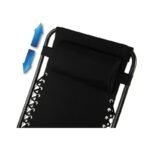 BLISS BLACK FOLDABLE GARDEN DECK CHAIR WITH HEADREST, MULTIFUNCTIONAL - Image 6