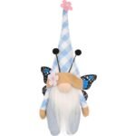 BLUE BUTTERFLY GNOME 25CM SPRING DECORATION - Image 2