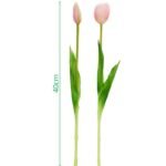 BOUQUET OF 5 LIGHT PINK TULIPS 39 CM LIKE LIFE SPRING DECORATION - Image 5