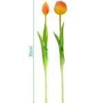 BOUQUET OF 5 ORANGE PEONY TULIPS 39 CM LIFE-LIKE SPRING DECORATION - Image 5