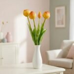 BOUQUET OF 5 ORANGE PEONY TULIPS 39 CM LIFE-LIKE SPRING DECORATION - Image 7