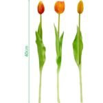 BOUQUET OF 5 ORANGE TULIPS 39 CM LIFE-LIKE SPRING DECORATION - Image 5
