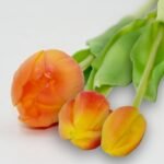 BOUQUET OF 5 ORANGE TULIPS 39 CM LIFE-LIKE SPRING DECORATION - Image 6