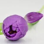 BOUQUET OF 5 PURPLE PEONY TULIPS 39 CM LIFE-LIKE SPRING DECORATION - Image 6