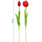 BOUQUET OF 5 RED PEONY TULIPS 39 CM LIFE-LIKE SPRING DECORATION - Image 5