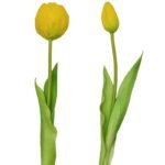BOUQUET OF 5 YELLOW PEONY TULIPS 39 CM LIFE-LIKE SPRING DECORATION - Image 4