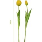 BOUQUET OF 5 YELLOW PEONY TULIPS 39 CM LIFE-LIKE SPRING DECORATION - Image 6