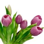 BOUQUET OF 7 LIGHT PURPLE TULIPS 31 CM LIFE-LIKE SPRING DECORATION - Image 3