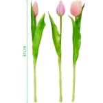BOUQUET OF 7 PINK TULIPS 31 CM LIFE-LIKE SPRING DECORATION - Image 5