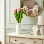 BOUQUET OF 7 PINK TULIPS 31 CM LIFE-LIKE SPRING DECORATION - Image 7