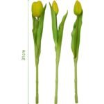 BOUQUET OF 7 YELLOW TULIPS 31 CM LIFE-LIKE SPRING DECORATION - Image 5