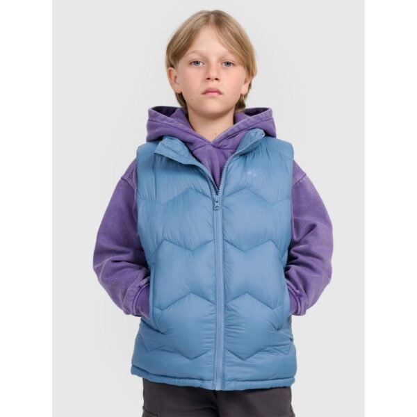 Boys down vest with synthetic filling 4F 4FJRAW25TVJAM325-32S
