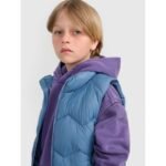 Boys down vest with synthetic filling 4F 4FJRAW25TVJAM325-32S - Image 4